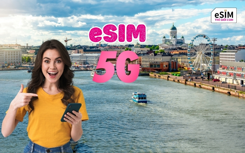 Dùng eSIM đi du lịch Phần Lan